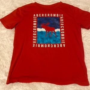 Boys red Abercrombie kids shirt 9/10